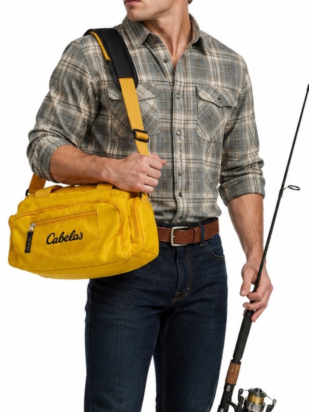 CABBALAS CATCH-ALL FISHER-MANS DREAM YELLOW All-GEAR BAG EUC